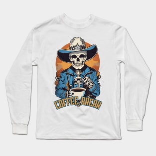 Coffee with skull Long Sleeve T-Shirt